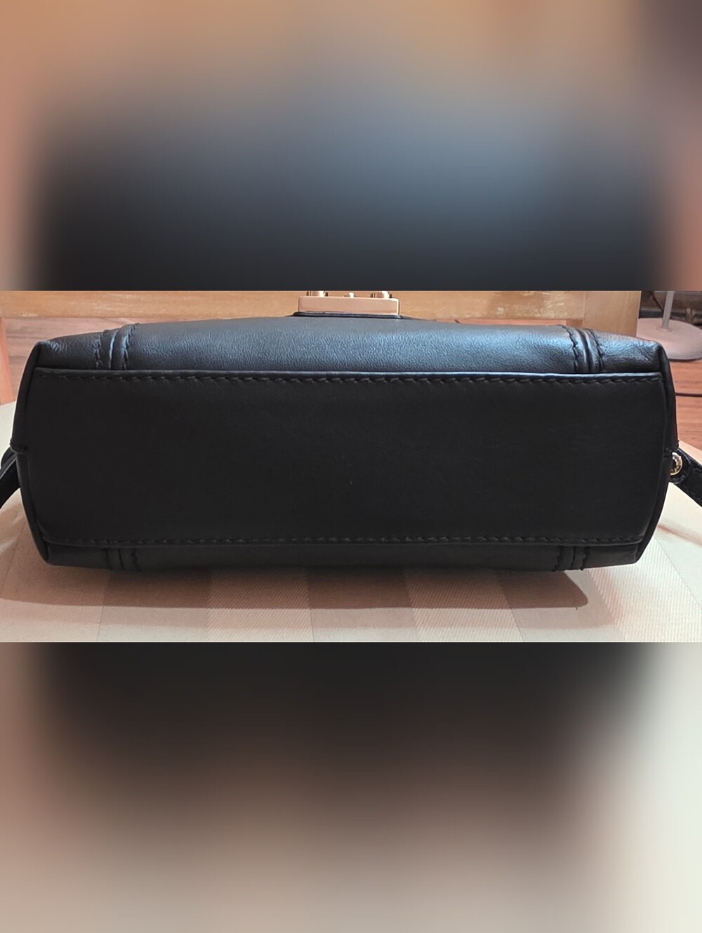 GENUINE FURLA BLACK LEATHER CROSS BODY SATCHEL PURSE LIKE NEW CONDITION - Picture 6 of 11